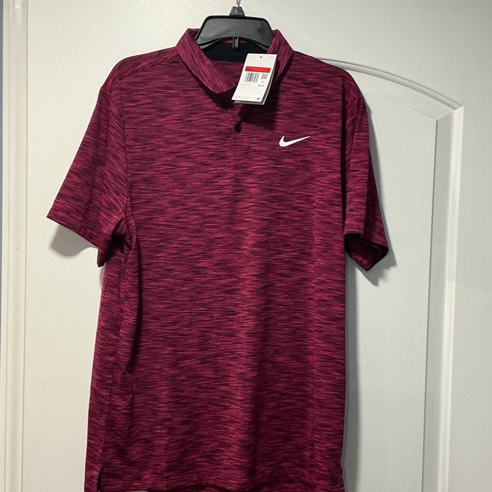 Nike Men's Burgundy Polo Shirt